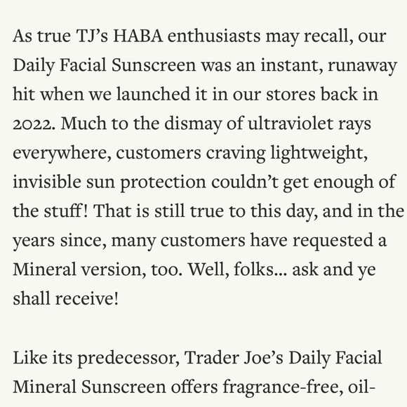 Trader Joe’s Daily Facial Mineral Sunscreen SPF40 ☀️ NEW IN BOX - Picture 3 of 4